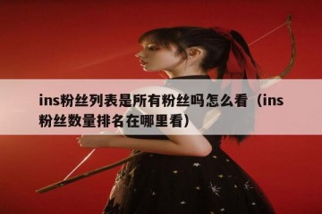 ins粉丝列表是所有粉丝吗怎么看（ins粉丝数量排名在哪里看）