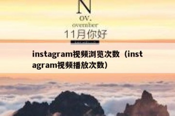 instagram视频浏览次数（instagram视频播放次数）