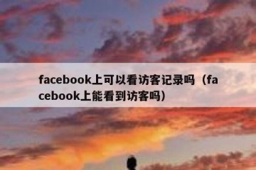 facebook上可以看访客记录吗（facebook上能看到访客吗）