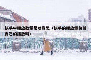 快手中播放数量是啥意思（快手的播放量包括自己的播放吗）