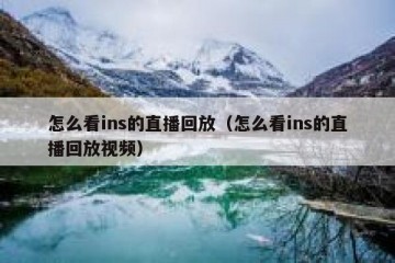怎么看ins的直播回放（怎么看ins的直播回放视频）