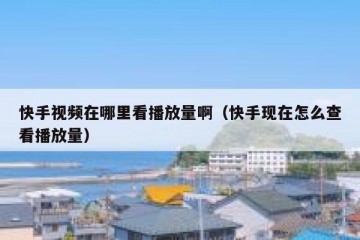 快手视频在哪里看播放量啊（快手现在怎么查看播放量）