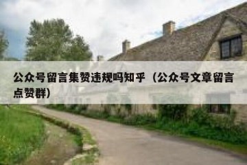 公众号留言集赞违规吗知乎（公众号文章留言点赞群）
