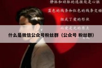 什么是微信公众号粉丝群（公众号 粉丝群）