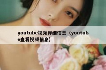 youtube视频详细信息（youtube查看视频信息）