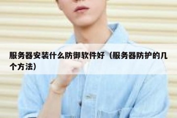 服务器安装什么防御软件好（服务器防护的几个方法）