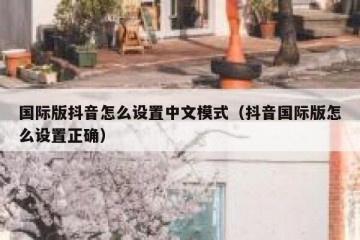 国际版抖音怎么设置中文模式（抖音国际版怎么设置正确）