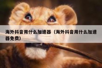 海外抖音用什么加速器（海外抖音用什么加速器免费）