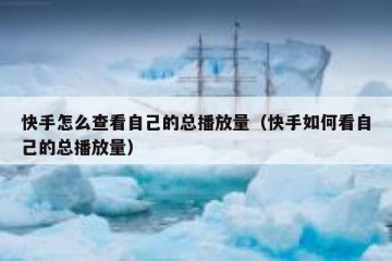 快手怎么查看自己的总播放量（快手如何看自己的总播放量）