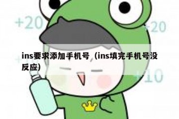 ins要求添加手机号（ins填完手机号没反应）