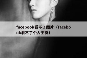 facebook看不了图片（facebook看不了个人主页）