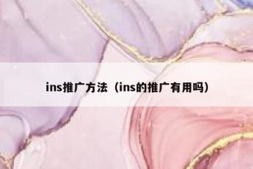 ins推广方法（ins的推广有用吗）