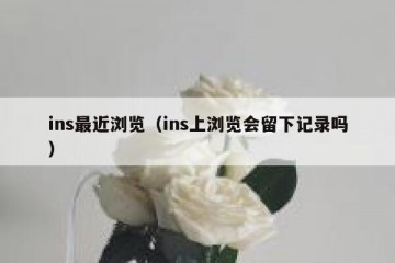 ins最近浏览（ins上浏览会留下记录吗）