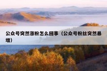 公众号突然涨粉怎么回事（公众号粉丝突然暴增）