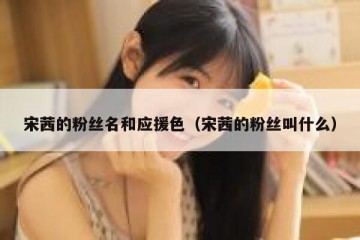 宋茜的粉丝名和应援色（宋茜的粉丝叫什么）