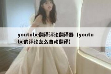 youtube翻译评论翻译器（youtube的评论怎么自动翻译）