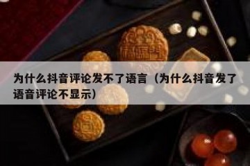 为什么抖音评论发不了语言（为什么抖音发了语音评论不显示）