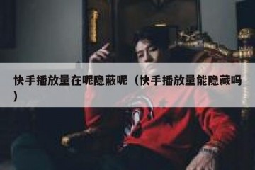 快手播放量在呢隐蔽呢（快手播放量能隐藏吗）