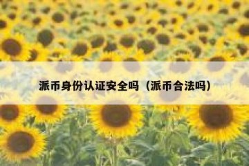 派币身份认证安全吗（派币合法吗）
