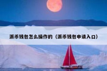 派币钱包怎么操作的（派币钱包申请入口）