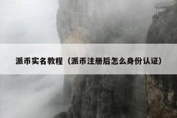 派币实名教程（派币注册后怎么身份认证）