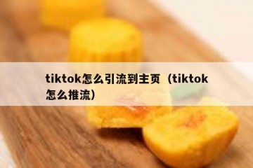 tiktok怎么引流到主页（tiktok怎么推流）