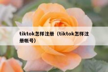 tiktok怎样注册（tiktok怎样注册帐号）