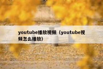 youtube播放视频（youtube视频怎么播放）