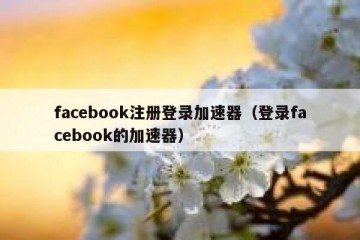 facebook注册登录加速器（登录facebook的加速器）