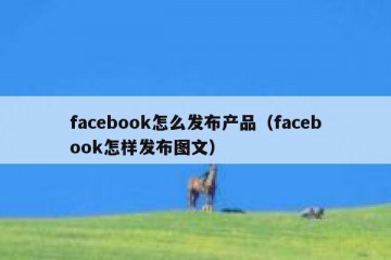 facebook怎么发布产品（facebook怎样发布图文）