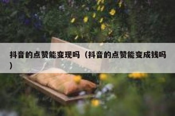 抖音的点赞能变现吗（抖音的点赞能变成钱吗）