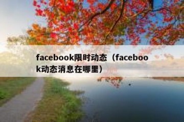 facebook限时动态（facebook动态消息在哪里）