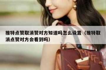 推特点赞取消赞对方知道吗怎么设置（推特取消点赞对方会看到吗）