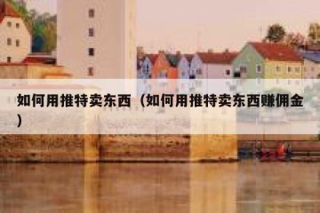 如何用推特卖东西（如何用推特卖东西赚佣金）