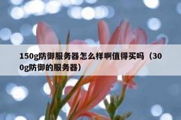 150g防御服务器怎么样啊值得买吗（300g防御的服务器）