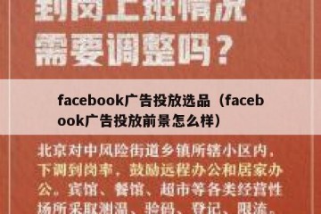 facebook广告投放选品（facebook广告投放前景怎么样）