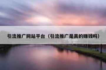 引流推广网站平台（引流推广是真的赚钱吗）