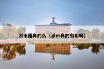 派币是真的么（派币真的有用吗）