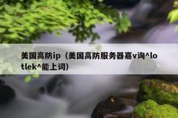 美国高防ip（美国高防服务器嘉v询^lotlek^能上词）