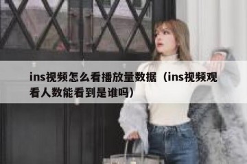 ins视频怎么看播放量数据（ins视频观看人数能看到是谁吗）