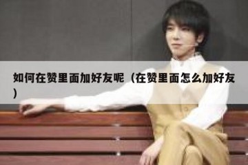 如何在赞里面加好友呢（在赞里面怎么加好友）