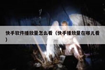 快手软件播放量怎么看（快手播放量在哪儿看）