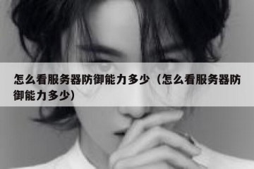 怎么看服务器防御能力多少（怎么看服务器防御能力多少）