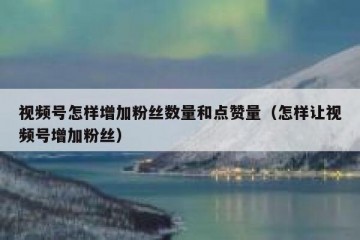 视频号怎样增加粉丝数量和点赞量（怎样让视频号增加粉丝）