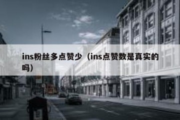 ins粉丝多点赞少（ins点赞数是真实的吗）