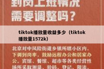 tiktok播放量收益多少（tiktok播放量1572k）
