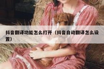 抖音翻译功能怎么打开（抖音自动翻译怎么设置）