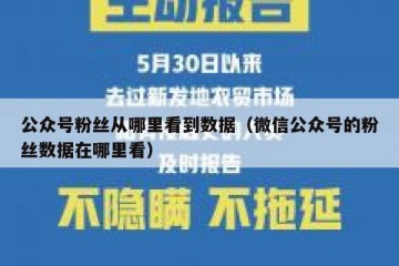 公众号粉丝从哪里看到数据（微信公众号的粉丝数据在哪里看）