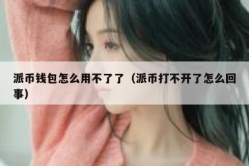 派币钱包怎么用不了了（派币打不开了怎么回事）