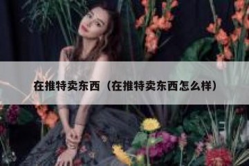 在推特卖东西（在推特卖东西怎么样）